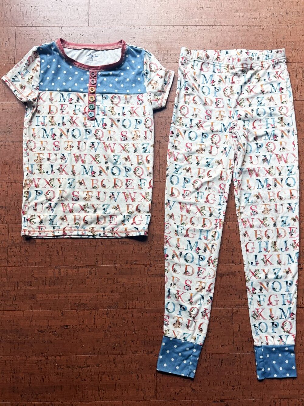 Matilda Jane Alphabet Floral Pajama Set Size 10